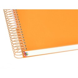 Cuaderno espiral a4 micro antartik tapa forrada 120h 90 gr horizontal 5 bandas 4 taladros color mostaza