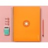 Cuaderno espiral a4 micro antartik tapa forrada 120h 90 gr horizontal 5 bandas 4 taladros color mostaza