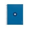 Cuaderno espiral a4 micro antartik tapa forrada 120h 90 gr horizontal 5 bandas 4 taladros color azul oscuro