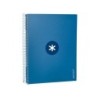 Cuaderno espiral a4 micro antartik tapa forrada 120h 90 gr horizontal 5 bandas 4 taladros color azul oscuro
