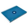 Cuaderno espiral a4 micro antartik tapa forrada 120h 90 gr horizontal 5 bandas 4 taladros color azul oscuro