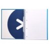 Cuaderno espiral a4 micro antartik tapa forrada 120h 90 gr horizontal 5 bandas 4 taladros color azul oscuro