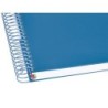 Cuaderno espiral a4 micro antartik tapa forrada 120h 90 gr horizontal 5 bandas 4 taladros color azul oscuro