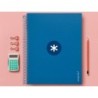 Cuaderno espiral a4 micro antartik tapa forrada 120h 90 gr horizontal 5 bandas 4 taladros color azul oscuro