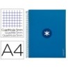 Cuaderno espiral a4 micro antartik tapa forrada 120h 90 gr cuadro 5mm 5 bandas 4 taladros color azul marino