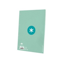 Recambio a4 antartik 80 hojas 90g/m2 cuadro 5 mm 4 taladros 1 banda marco color menta