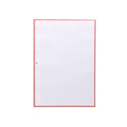 Recambio a4 antartik 80 hojas 90g/m2 cuadro 5 mm 4 taladros 1 banda marco color rosa
