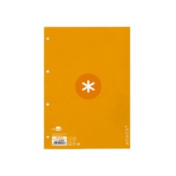 Recambio a4 antartik 80 hojas 90g/m2 cuadro 5 mm 4 taladros 1 banda marco color mostaza