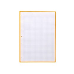 Recambio a4 antartik 80 hojas 90g/m2 cuadro 5 mm 4 taladros 1 banda marco color mostaza