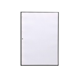 Recambio a4 antartik 80 hojas 90g/m2 cuadro 5 mm 4 taladros 1 banda marco color negro