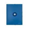 Carpeta antartik gomas a4 3 solapas carton forrado azul oscuro