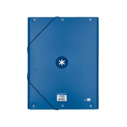 Carpeta antartik gomas a4 3 solapas carton forrado azul oscuro
