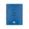 Carpeta antartik gomas a4 3 solapas carton forrado azul oscuro