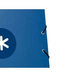 Carpeta antartik gomas a4 3 solapas carton forrado azul oscuro