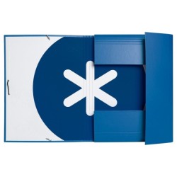 Carpeta antartik gomas a4 3 solapas carton forrado azul oscuro