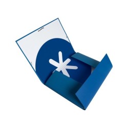 Carpeta antartik gomas a4 3 solapas carton forrado azul oscuro