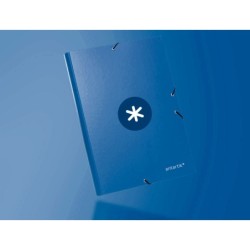 Carpeta antartik gomas a4 3 solapas carton forrado azul oscuro