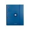 Carpeta con recambio antartik a4 cuadro 5mm forrada 4 anillas 40mm redondas con solapa color azul marino