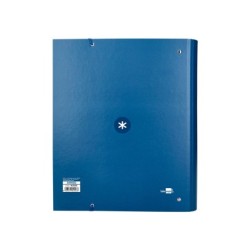 Carpeta con recambio antartik a4 cuadro 5mm forrada 4 anillas 40mm redondas con solapa color azul marino