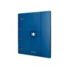Carpeta con recambio antartik a4 cuadro 5mm forrada 4 anillas 40mm redondas con solapa color azul marino