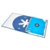 Carpeta con recambio antartik a4 cuadro 5mm forrada 4 anillas 40mm redondas con solapa color azul marino