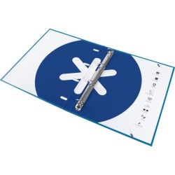 Carpeta con recambio antartik a4 cuadro 5mm forrada 4 anillas 25mm redondas color azul marino