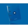 Carpeta con recambio antartik a4 cuadro 5mm forrada 4 anillas 25mm redondas color azul marino