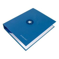 Carpeta 4 anillas 40 mm mixtas antartik a4 forrada color azul marino