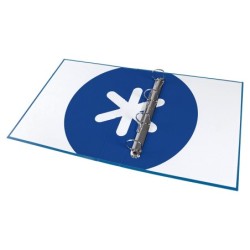 Carpeta 4 anillas 40 mm mixtas antartik a4 forrada color azul marino