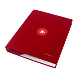 Carpeta antartik a4 forrada 4 anillas 25 mm redondas color frambuesa