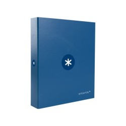 Carpeta antartik a4 forrada 4 anillas 25 mm redondas color azul oscuro