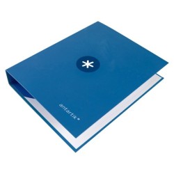 Carpeta antartik a4 forrada 4 anillas 25 mm redondas color azul oscuro