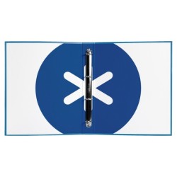 Carpeta antartik a4 forrada 4 anillas 25 mm redondas color azul oscuro