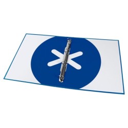 Carpeta antartik a4 forrada 4 anillas 25 mm redondas color azul oscuro