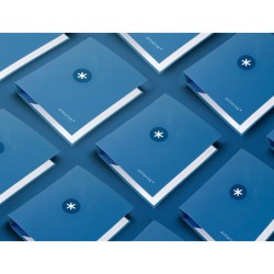 Carpeta antartik a4 forrada 4 anillas 25 mm redondas color azul oscuro