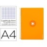 Cuaderno espiral a4 antartik tapa dura 80h 90gr cuadro 4mm con margen color mostaza