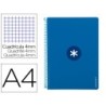 Cuaderno espiral a4 antartik tapa dura 80h 90gr cuadro 4mm con margen color azul oscuro