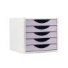 Fichero cajones de sobremesa archivo 2000 5 cajones color lavanda pastel 270x340x260 mm