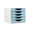 Fichero cajones de sobremesa archivo 2000 5 cajones color azul pastel 270x340x260 mm