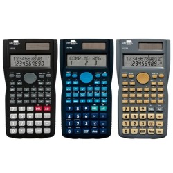 Calculadora liderpapel cientif ica xf35 240 funciones con tapa solar y pilas expositor de 10 unidades colores surtidos