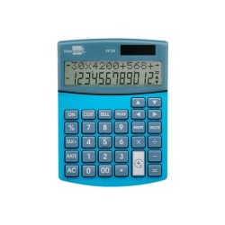 Calculadora liderpapel sobreme sa xf28 12 digitos dos lineas coste venta margen y tasas solar y pilas azul 155x115x25 mm