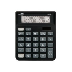 Calculadora liderpapel sobremesa xf26 12 digitos solar y pilas color negro 127x105x24 mm