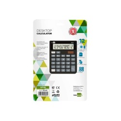 Calculadora liderpapel sobremesa xf26 12 digitos solar y pilas color negro 127x105x24 mm
