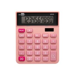 Calculadora liderpapel sobremesa xf23 10 digitos solar y pilas color rosa 127x105x24 mm