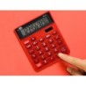 Calculadora liderpapel sobremesa xf22 10 digitos solar y pilas color rojo 127x105x24 mm
