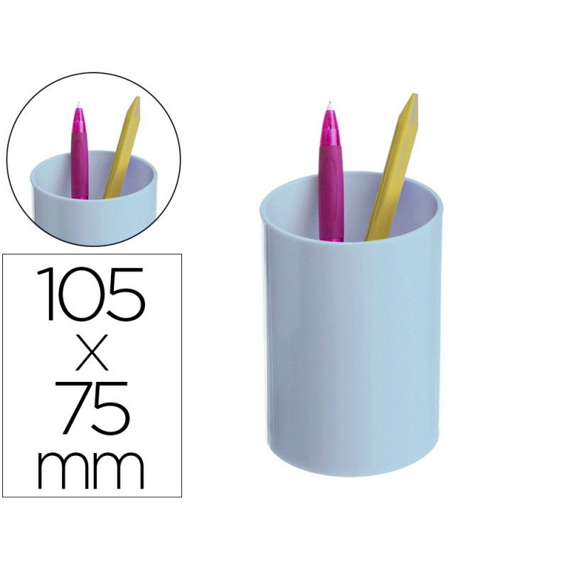 Cubilete portalapices archivo 2000 azul pastel opaco plastico 100% reciclado diametro 75 mm alto 105 mm Cubilete portalapices archivo 2000 azul pastel opaco plastico 100% reciclado diametro 75 mm alto 105 mm