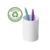 Cubilete portalapices archivo 2000 blanco pastel opaco plastico 100% reciclado diametro 75 mm alto 105 mm