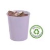 Papelera plastico archivo 2000 ecogreen 100% reciclada 18 litros color malva pastel