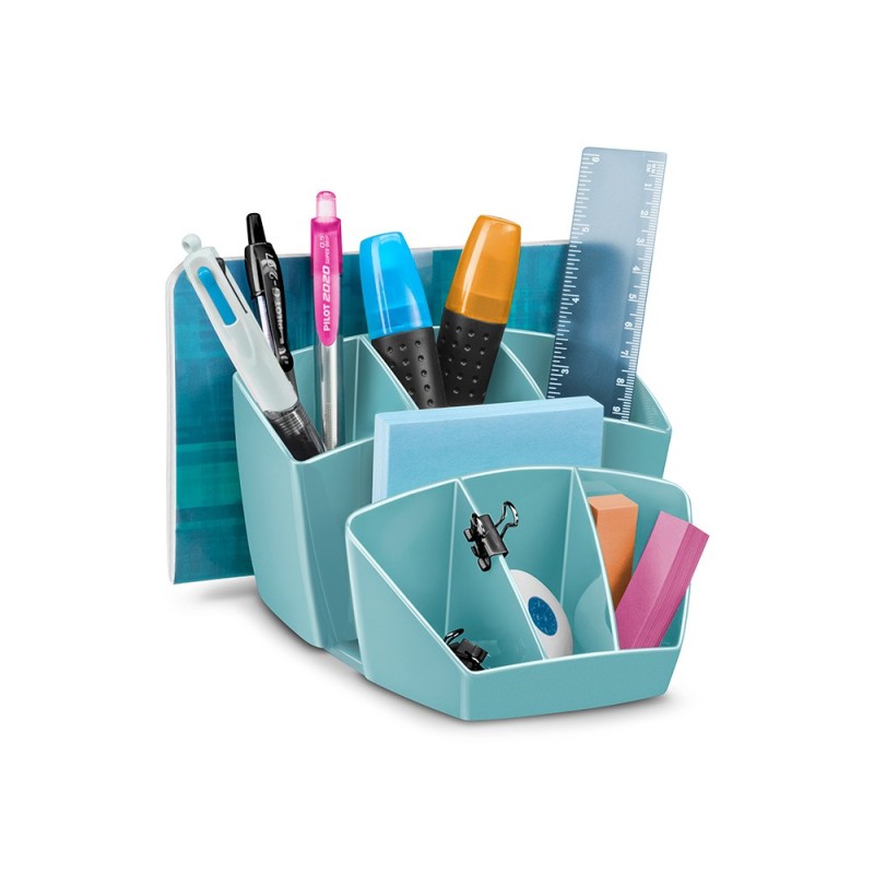 Organizador de sobremesa cep riviera plastico 8 departamentos color verde agua 143x158x93 mm Organizador de sobremesa cep riviera plastico 8 departamentos color verde agua 143x158x93 mm