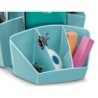 Organizador de sobremesa cep riviera plastico 8 departamentos color verde agua 143x158x93 mm
